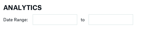 Analytics Date Range
